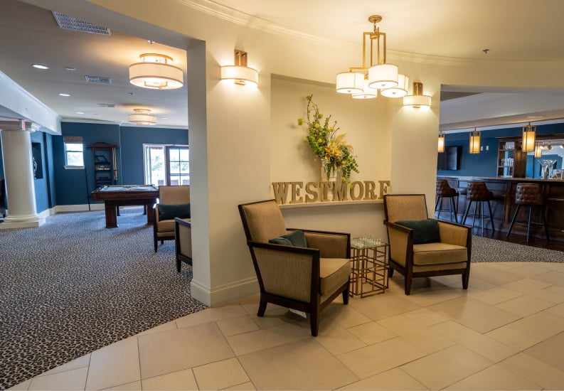 Lobby Sitting Area at Independent Living Facility Lobby Sitting Area at Independent Living Facility