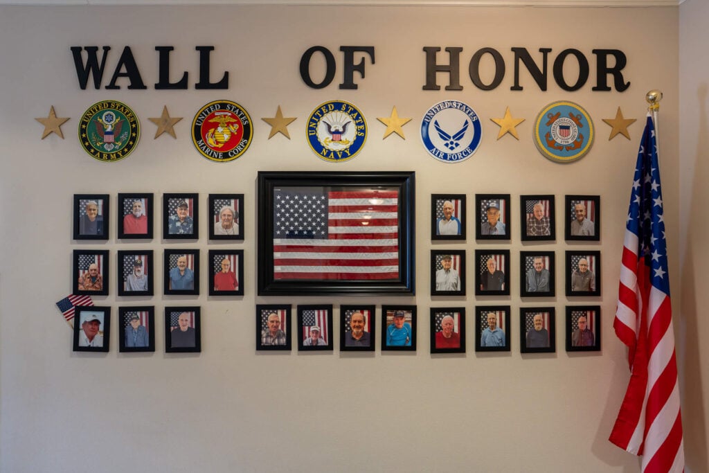 Wall of Honor Veteran Tribute at Independent Living Facility