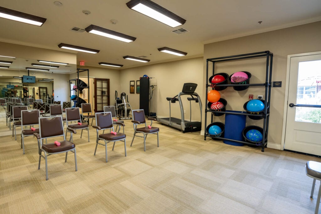 Exercise Room With Equipment at Independent Living Facility