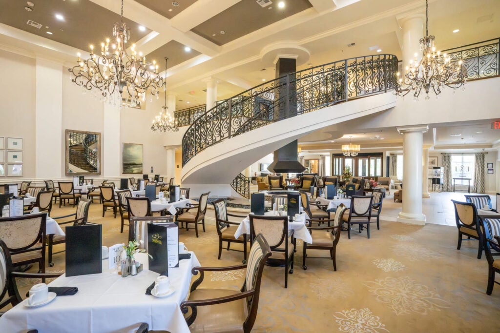 Grand Formal Dining Hall at Independent Living Facility