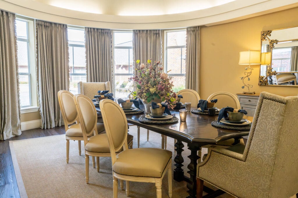 Elegant Private Dining Room at Assisted Living Facility