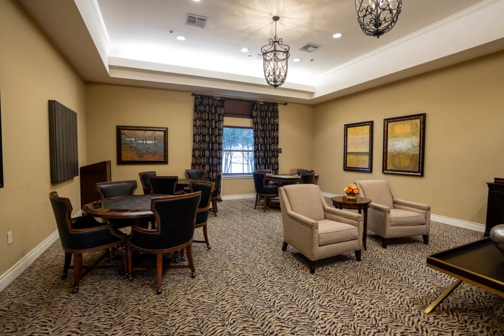 Card Room and Lounge at Assisted Living Facility